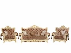 Комплект мягкой мебели Эсмеральда (диван 3-х местный раскладной, кресло 2шт.), крем в Москве купить в интернет магазине - 5 Китов