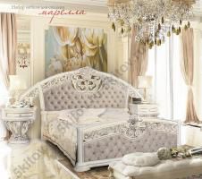 Кровать 1,8 Марелла, белая с серебром в Москве купить в интернет магазине - 5 Китов