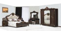 Комплект спальни Джоконда люкс АРД, темный орех (кровать 1,8, тумба прикроватная 2шт., туалетный столик с зерк, пуф, шкаф 5дв.) в Москве купить в интернет магазине - 5 Китов
