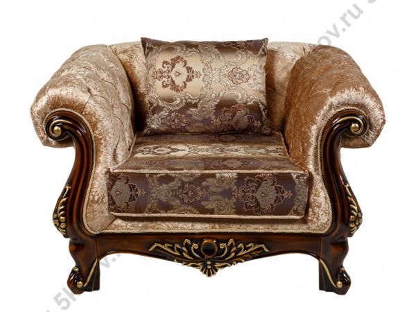 Комплект мягкой мебели Ассоль (диван 3-х местный раскладной, кресло 2шт.), орех в Москве купить в интернет магазине - 5 Китов