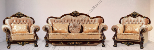 Кресло Илона, орех-золото в Москве купить в интернет магазине - 5 Китов