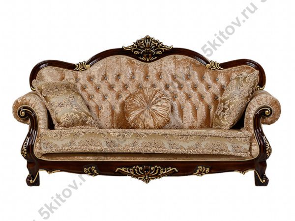 Комплект мягкой мебели Илона (диван 3-х местный раскладной, кресло 2шт), орех в Москве купить в интернет магазине - 5 Китов