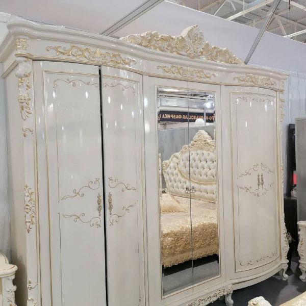 Спальный гарнитур Версаль крем золото с 6-и дверным шкафом в Москве купить в интернет магазине - 5 Китов