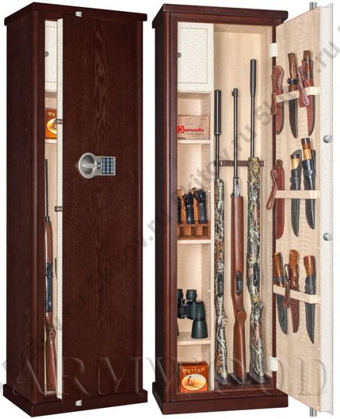 Оружейный сейф в дереве Armwood 535 EL Lux в Москве купить в интернет магазине - 5 Китов
