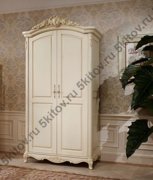 Шкаф 2-х дверный 8801 Фиоре Бьянко, цвет-ivory в Москве купить в интернет магазине - 5 Китов