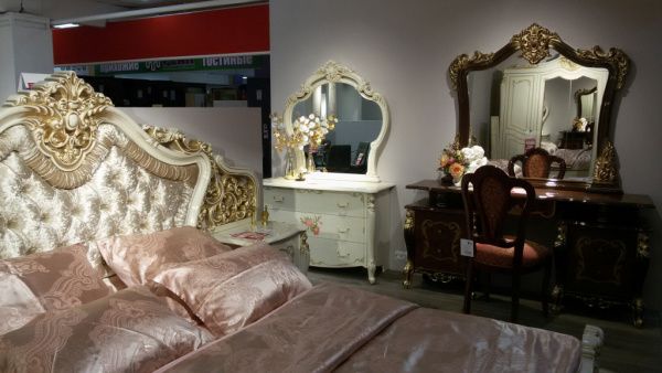 Туалетный стол с зеркалом Джоконда Диа, орех глянец в Москве купить в интернет магазине - 5 Китов