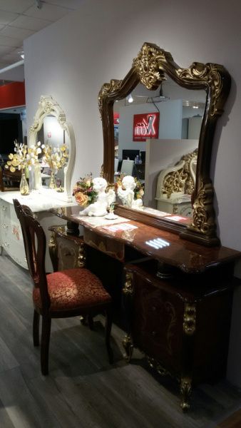 Туалетный стол с зеркалом Джоконда Диа, орех глянец в Москве купить в интернет магазине - 5 Китов