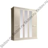 Шкаф 5-ти дверный для белья Венеция (с зеркалами), дуб седан в Москве купить в интернет магазине - 5 Китов