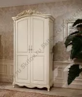 Шкаф 2-х дверный 8801 Фиоре Бьянко, цвет-ivory