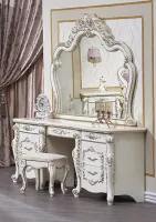 Туалетный стол с зеркалом, пуф Венеция Стайл (Style) АРД, крем в Москве купить в интернет магазине - 5 Китов