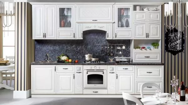 Кухня Прага серебро 3.2 СК, белая в Москве купить в интернет магазине - 5 Китов