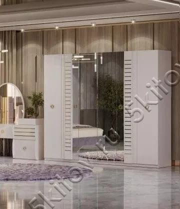 Шкаф шестидверный Тиффани АРД, крем в Москве купить в интернет магазине - 5 Китов