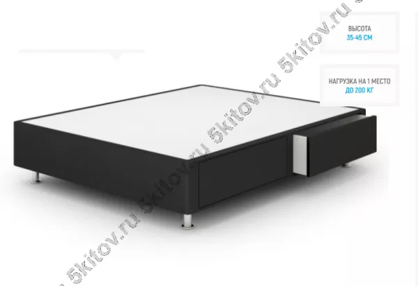 Кроватный бокс с 2 ящиками Maxi 140х190/195/200 для большого веса в Москве купить в интернет магазине - 5 Китов