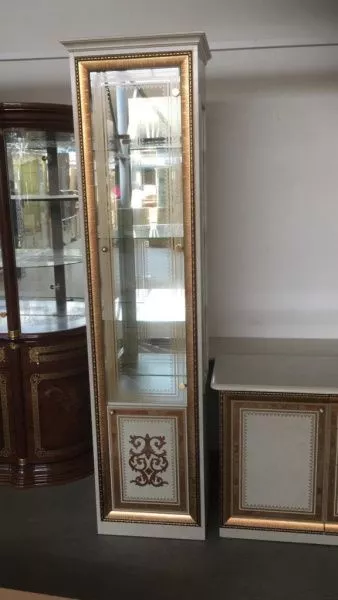 Витрина однодверная Анита, беж глянец в Москве купить в интернет магазине - 5 Китов