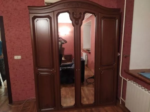 Комплект спальни Валерия 4 (кровать 1,6, тумба прикроватная-2шт., комод с зеркалом, шкаф 4-х дверный), орех в Москве купить в интернет магазине - 5 Китов