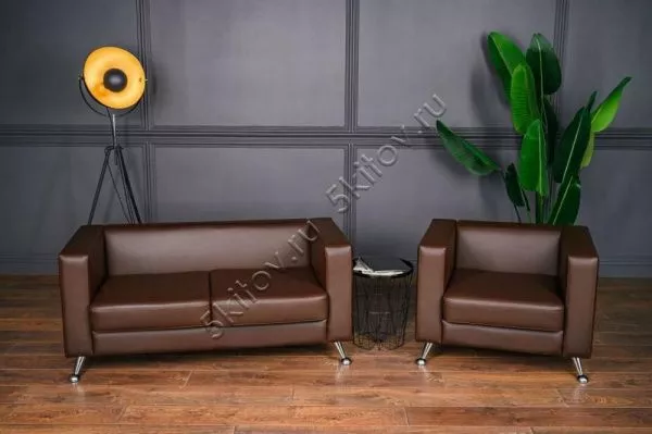 Мягкая мебель 3333+3334 коричневая в Москве купить в интернет магазине - 5 Китов