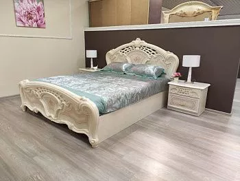 Кровать 1,6м Роза, беж глянец