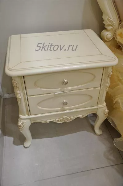 Тумба прикроватная 8802-А Фиоре Бьянко, цвет-ivory в Москве купить в интернет магазине - 5 Китов