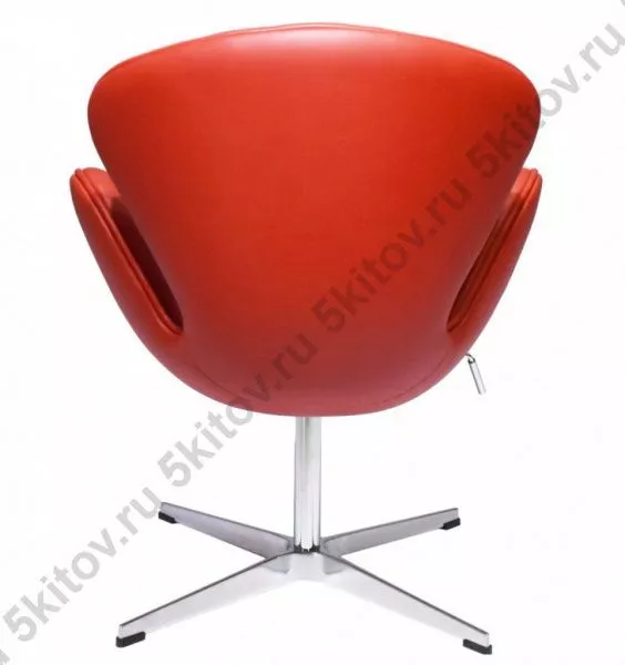 Кресло SWAN CHAIR красный  (экокожа) в Москве купить в интернет магазине - 5 Китов