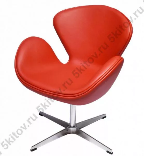 Кресло SWAN CHAIR красный  (экокожа) в Москве купить в интернет магазине - 5 Китов