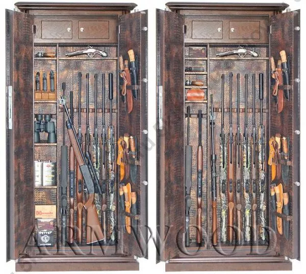Оружейный сейф в дереве Armwood 757d32 EL Lux Plus в Москве купить в интернет магазине - 5 Китов