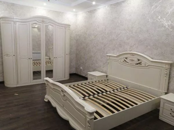 Комплект спальни Сорренто беж (кровать 1,8, тумба прикроватная 2 шт., комод с зеркалом, шкаф 6-и дверный) в Москве купить в интернет магазине - 5 Китов