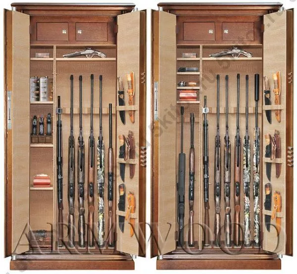 Оружейный сейф в дереве Armwood 757d32 G Lux Plus в Москве купить в интернет магазине - 5 Китов