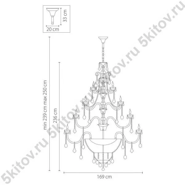 Люстра подвесная TESORO 710572 в Москве купить в интернет магазине - 5 Китов