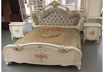 Кровать 1,8м Альба, крем глянец
