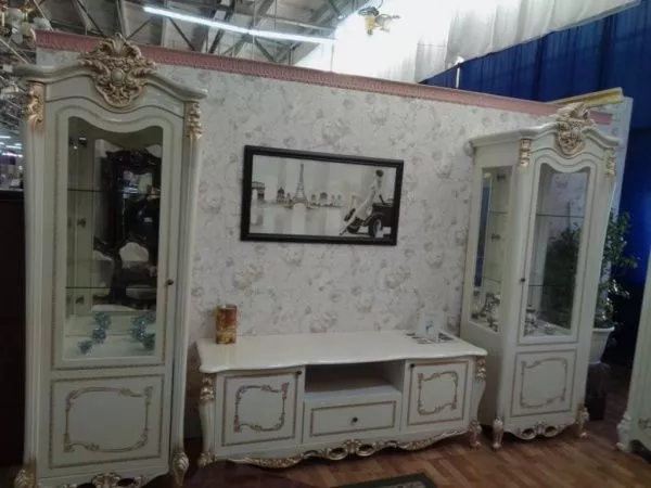 Тумба под ТВ Джоконда Диа крем глянец в Москве купить в интернет магазине - 5 Китов