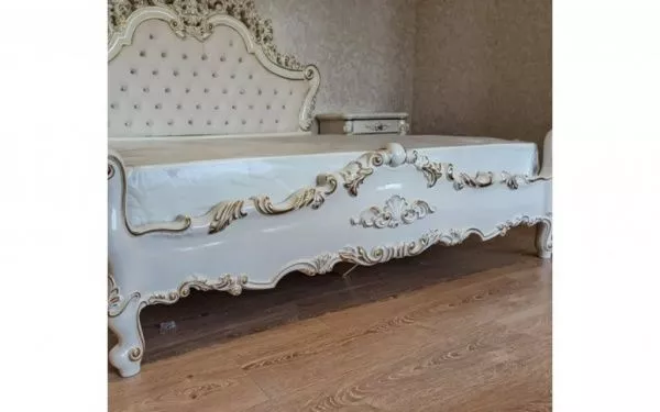 Комплект спальни Венеция Стайл (Style) АРД, крем (кровать 1,8, тумба прикроватная 2шт., туалетный столик с зерк, пуф, шкаф 6дв.) в Москве купить в интернет магазине - 5 Китов