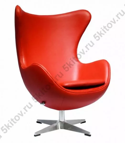 Кресло EGG CHAIR красный (экокожа) в Москве купить в интернет магазине - 5 Китов