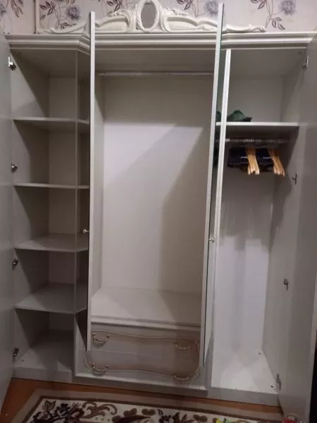 Шкаф четырехдверный Роза, беж глянец в Москве купить в интернет магазине - 5 Китов