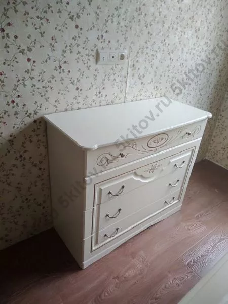 Комплект спальни Сорренто беж (кровать 1,8, тумба прикр.-2 шт., комод с зерк, шкаф 5дв.) в Москве купить в интернет магазине - 5 Китов