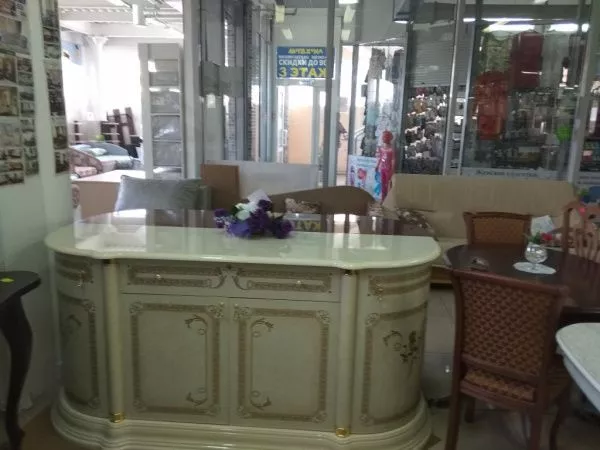 Комод - буфет четырехдверный Роза - Талия, беж глянец в Москве купить в интернет магазине - 5 Китов