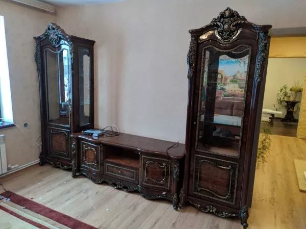 Комплект гостиной Джоконда, корень дуба глянец Эра (2 витрины, тумба ТВ) в Москве купить в интернет магазине - 5 Китов