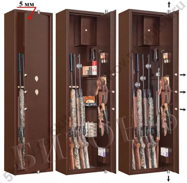 Оружейный сейф GunSafe Бизон-6 в Москве купить в интернет магазине - 5 Китов