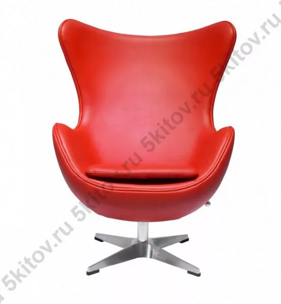 Кресло EGG CHAIR красный (экокожа) в Москве купить в интернет магазине - 5 Китов