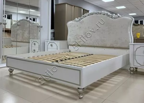 Кровать двухспальная 180*200 Вена белая в Москве купить в интернет магазине - 5 Китов