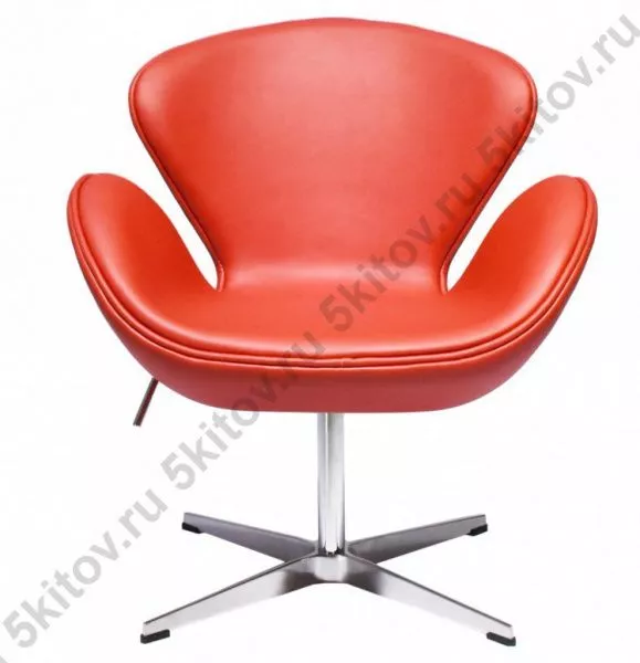 Кресло SWAN CHAIR красный  (экокожа) в Москве купить в интернет магазине - 5 Китов