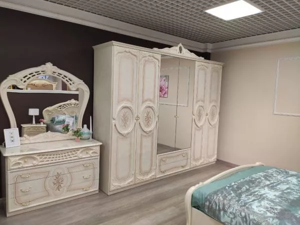 Спальня Роза, беж глянец в Москве купить в интернет магазине - 5 Китов