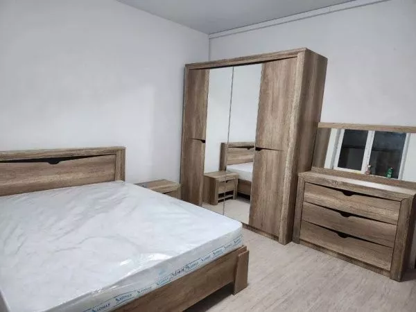 Комплект спальни Гарда дуб каньон (Кровать 1,6, тумба прикроватная 2шт., комод с зеркалом, шкаф 4-х дверный) в Москве купить в интернет магазине - 5 Китов