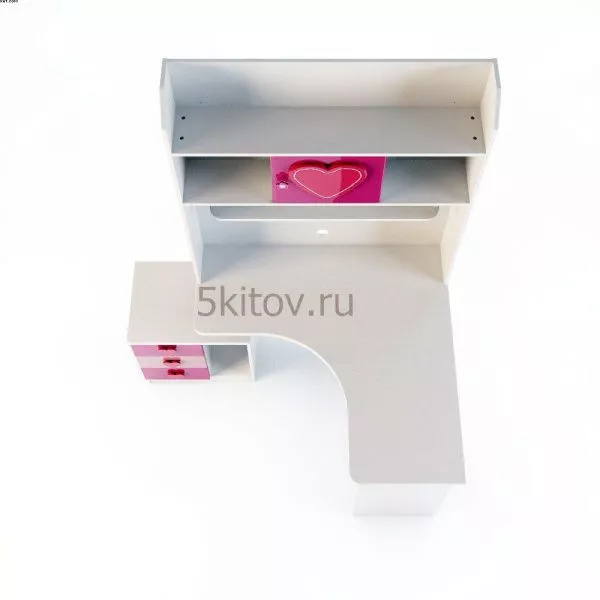 Комплект для детской Виолетта (кровать 0,9,прикроватный столик, угловой комп. стол, шкаф 3-х дверный) в Москве купить в интернет магазине - 5 Китов