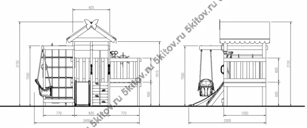 Игровой комплекс-кровать Савушка Baby - 6 в Москве купить в интернет магазине - 5 Китов