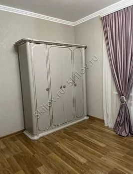 Шкаф 4-х дверный Мария АРД, платина серая