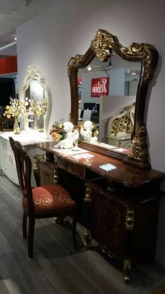 Комплект спальни Джоконда Диа, орех глянец (кровать 1,6м или 1,8м, 2тумбы, туалетный стол с зеркалом, шкаф 4 двери) в Москве купить в интернет магазине - 5 Китов