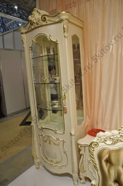 Комплект гостиной Магдалена (витрины левая,правая, тумба ТВ), слоновая кость в Москве купить в интернет магазине - 5 Китов