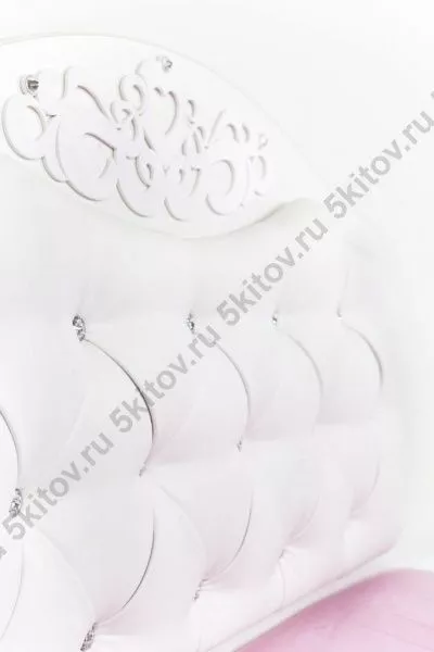 Кровать №3, 90*190 Princess,мягкое изголовье, изножье и стразы в Москве купить в интернет магазине - 5 Китов