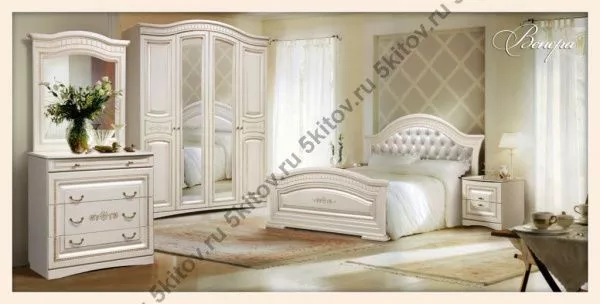 Кровать с мягким изголовьем 160*200 Венера, беж в Москве купить в интернет магазине - 5 Китов