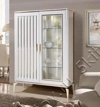 Витрина 2-х дверная Стамбул 5 белая в Москве купить в интернет магазине - 5 Китов